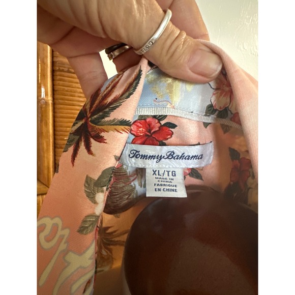 TOMMY BAHAMA "GREETINGS FROM FLORIDA " silk XL - Picture 5 of 11